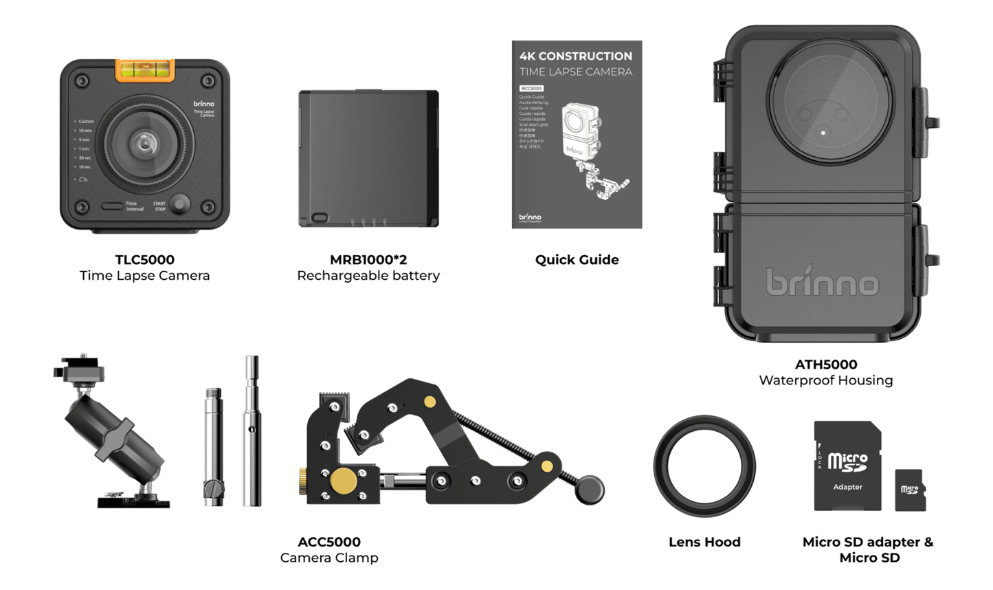 Brinno BCC5000 (4K, Wifi Access, App Controlled) Time Lapse Camera